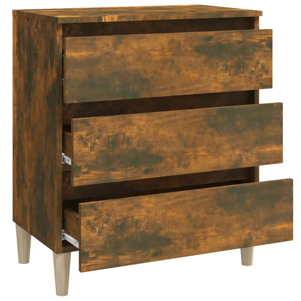 Dressoir 60x35x69 cm bewerkt hout gerookt eikenkleurig is nu te koop bij PeponiXL, paradijselijk wonen!