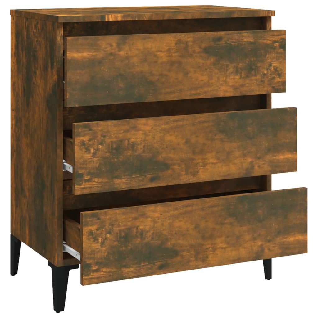 Dressoir 60x35x69 cm bewerkt hout gerookt eikenkleurig is nu te koop bij PeponiXL, paradijselijk wonen!