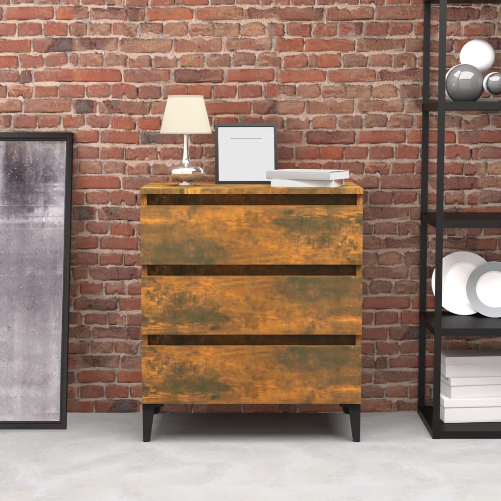 Dressoir 60x35x69 cm bewerkt hout gerookt eikenkleurig is nu te koop bij PeponiXL, paradijselijk wonen!