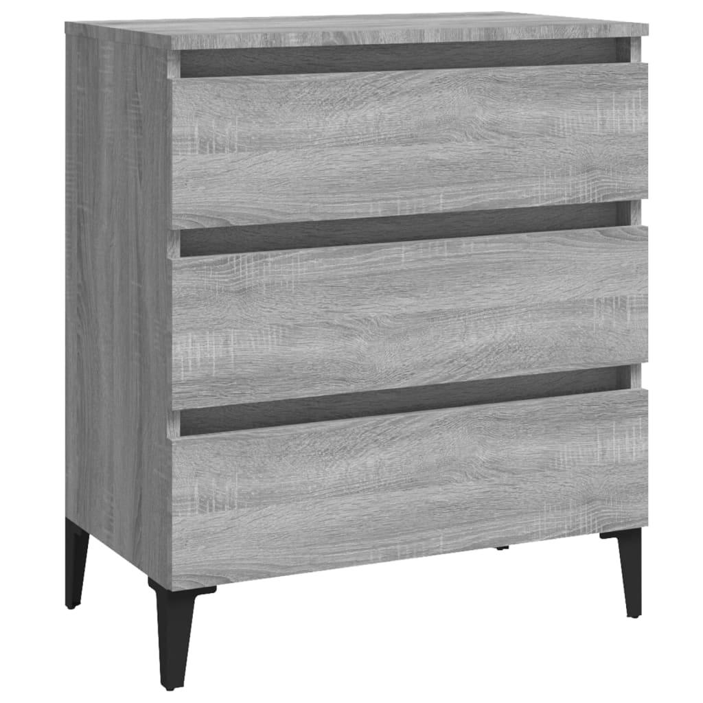 Dressoir 60x35x69 cm bewerkt hout grijs sonoma eikenkleurig is nu te koop bij PeponiXL, paradijselijk wonen!