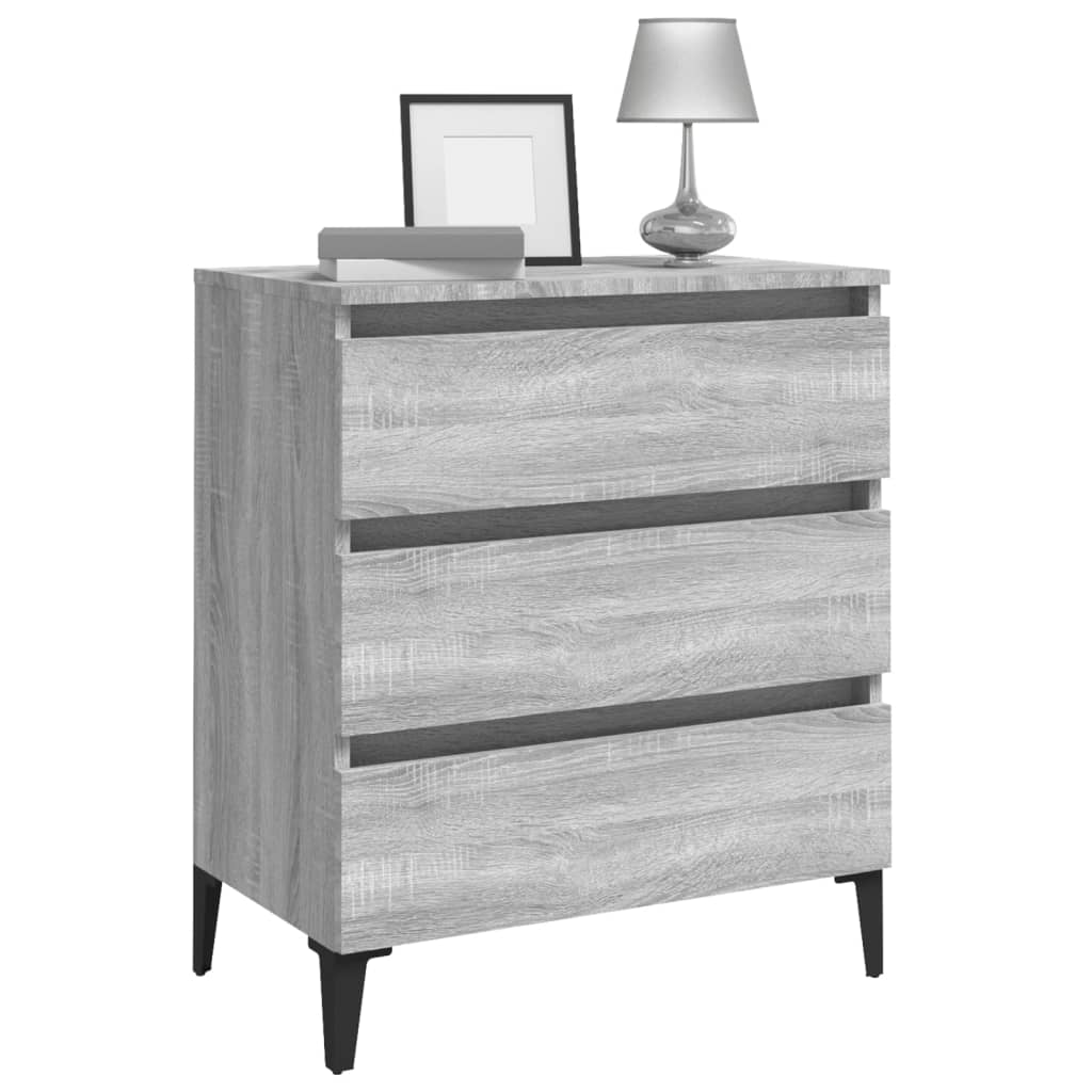 Dressoir 60x35x69 cm bewerkt hout grijs sonoma eikenkleurig is nu te koop bij PeponiXL, paradijselijk wonen!