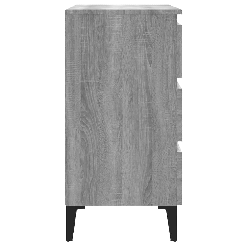 Dressoir 60x35x69 cm bewerkt hout grijs sonoma eikenkleurig is nu te koop bij PeponiXL, paradijselijk wonen!