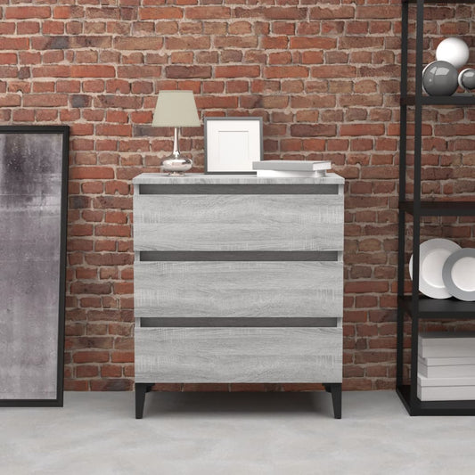 Dressoir 60x35x69 cm bewerkt hout grijs sonoma eikenkleurig is nu te koop bij PeponiXL, paradijselijk wonen!