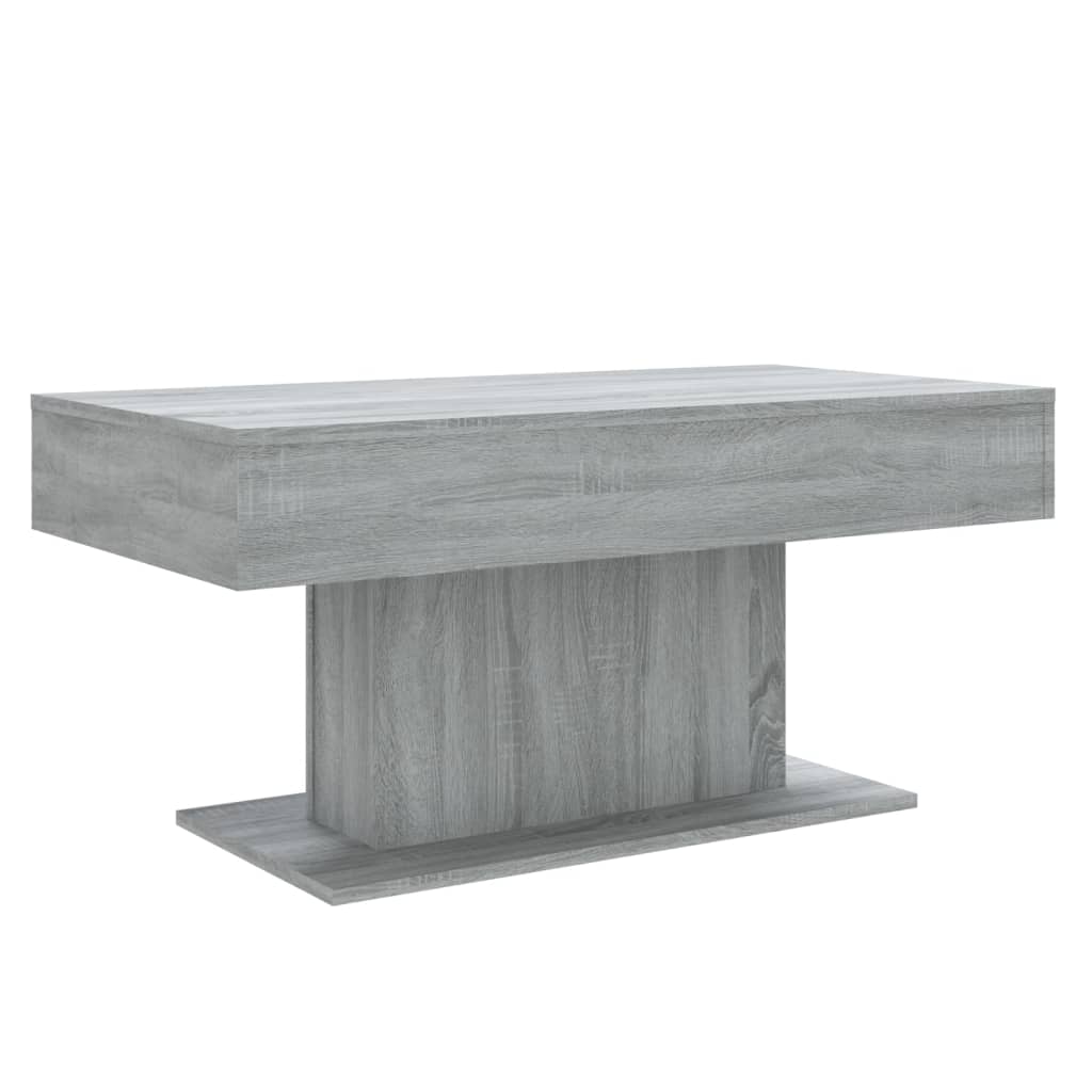 Salontafel 96x50x45 cm bewerkt hout grijs sonoma eikenkleurig is nu te koop bij PeponiXL, paradijselijk wonen!