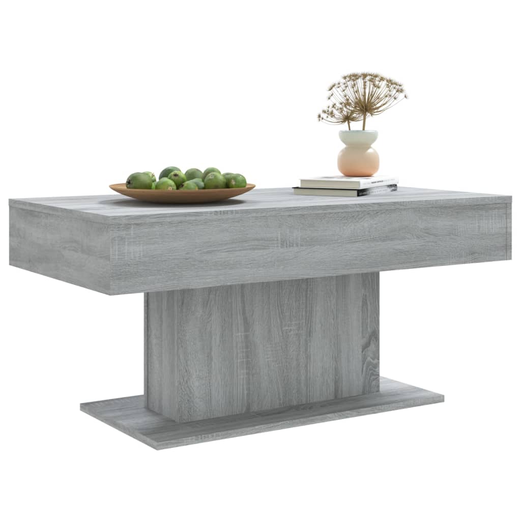 Salontafel 96x50x45 cm bewerkt hout grijs sonoma eikenkleurig is nu te koop bij PeponiXL, paradijselijk wonen!