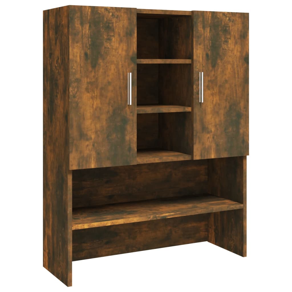 Wasmachinekast 70,5x25,5x90 cm gerookt eikenkleurig is nu te koop bij PeponiXL, paradijselijk wonen!