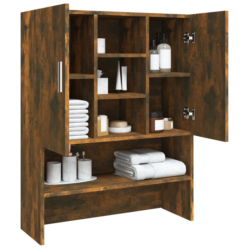 Wasmachinekast 70,5x25,5x90 cm gerookt eikenkleurig is nu te koop bij PeponiXL, paradijselijk wonen!