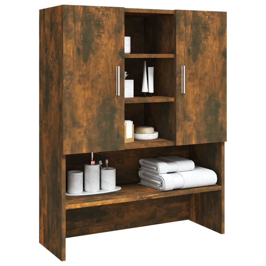 Wasmachinekast 70,5x25,5x90 cm gerookt eikenkleurig is nu te koop bij PeponiXL, paradijselijk wonen!