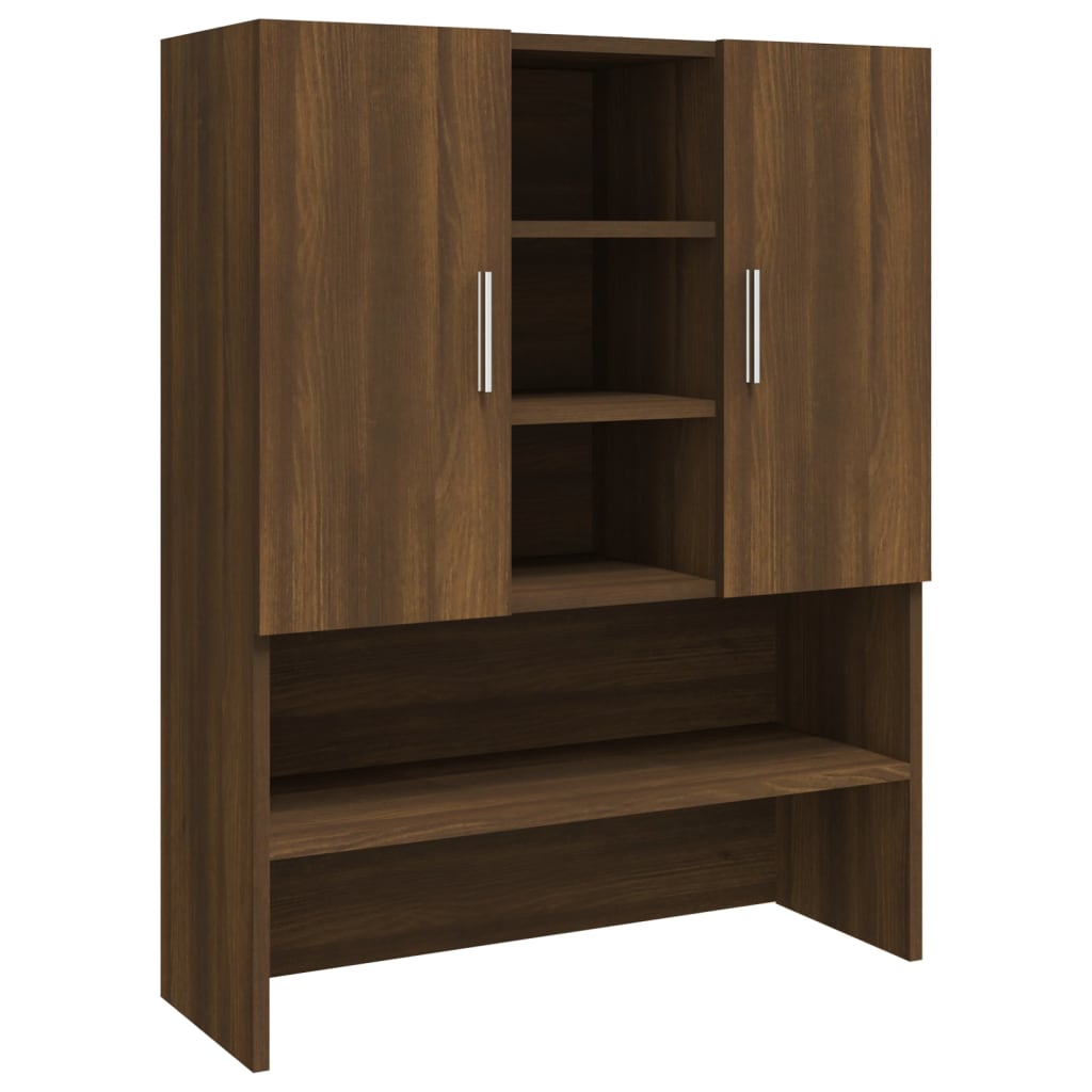 Wasmachinekast 70,5x25,5x90 cm bruin eikenkleur is nu te koop bij PeponiXL, paradijselijk wonen!