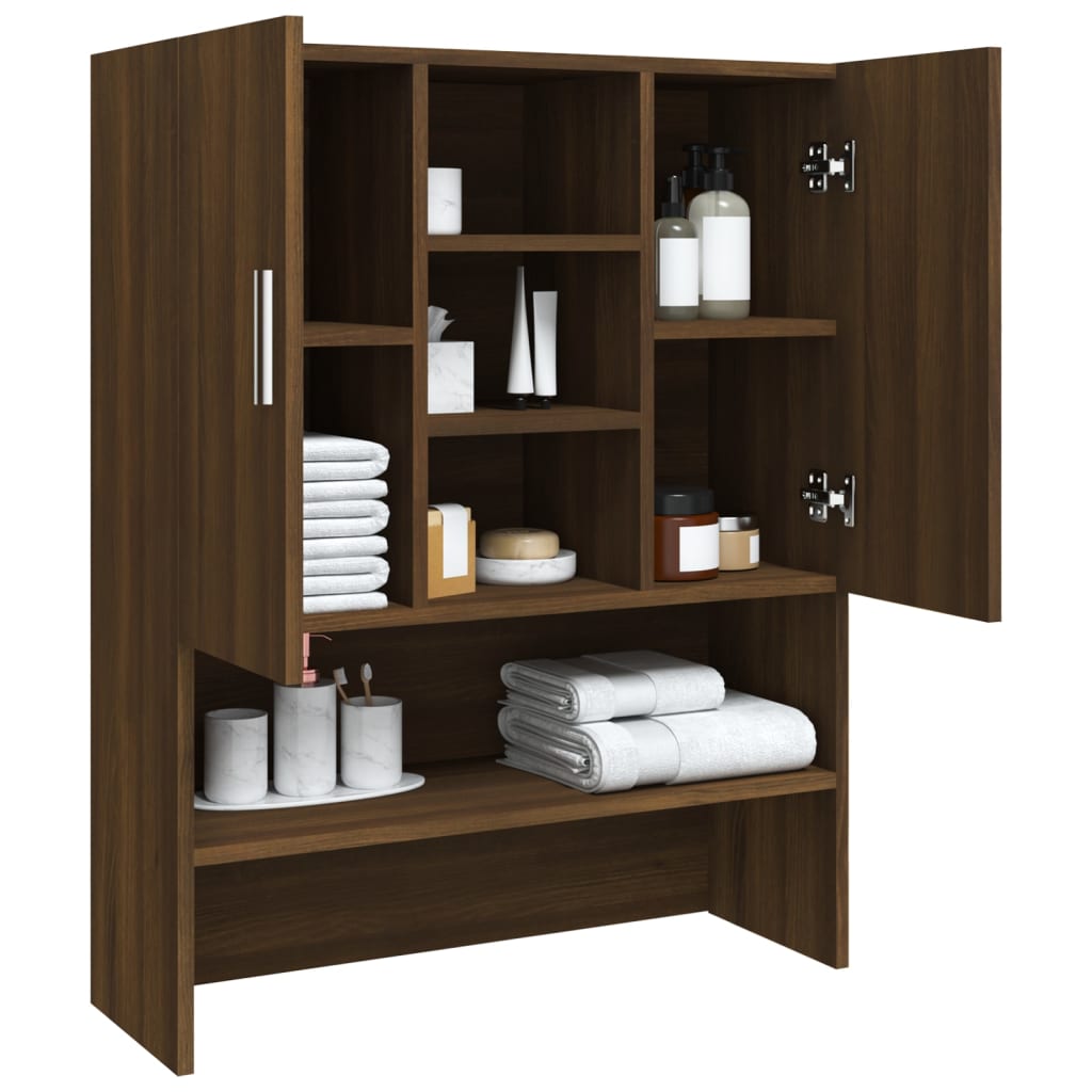 Wasmachinekast 70,5x25,5x90 cm bruin eikenkleur is nu te koop bij PeponiXL, paradijselijk wonen!