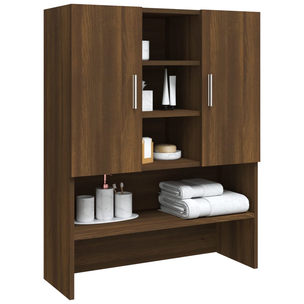 Wasmachinekast 70,5x25,5x90 cm bruin eikenkleur is nu te koop bij PeponiXL, paradijselijk wonen!