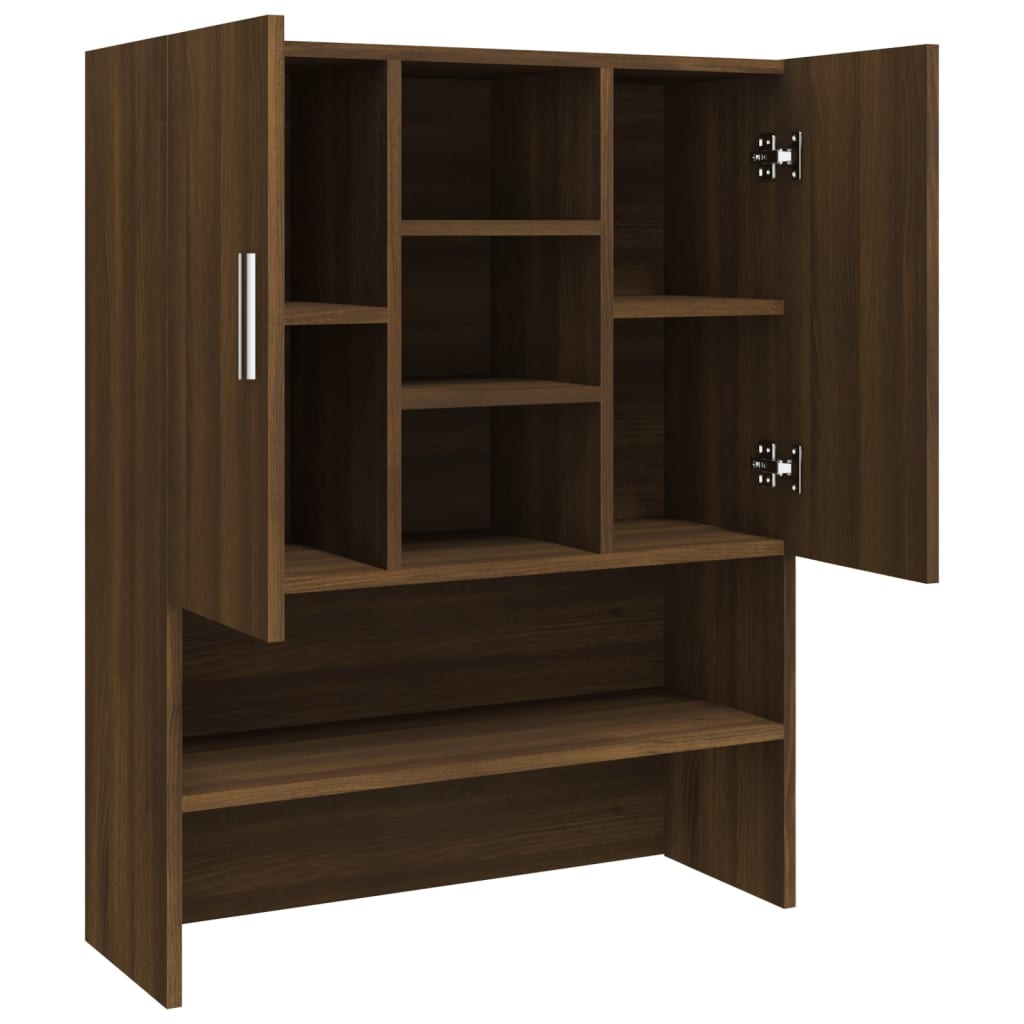 Wasmachinekast 70,5x25,5x90 cm bruin eikenkleur is nu te koop bij PeponiXL, paradijselijk wonen!