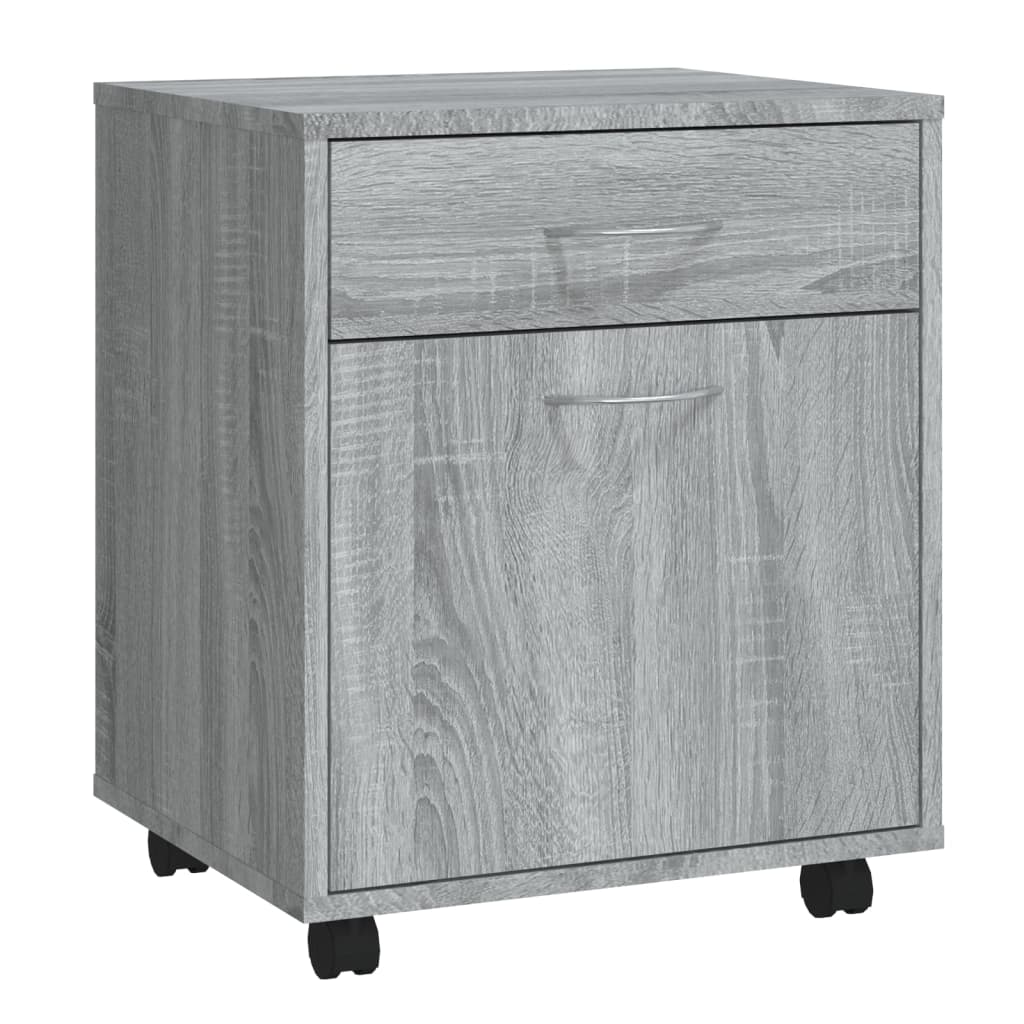 Rolkast 45x38x54 cm bewerkt hout grijs sonoma eiken is nu te koop bij PeponiXL, paradijselijk wonen!
