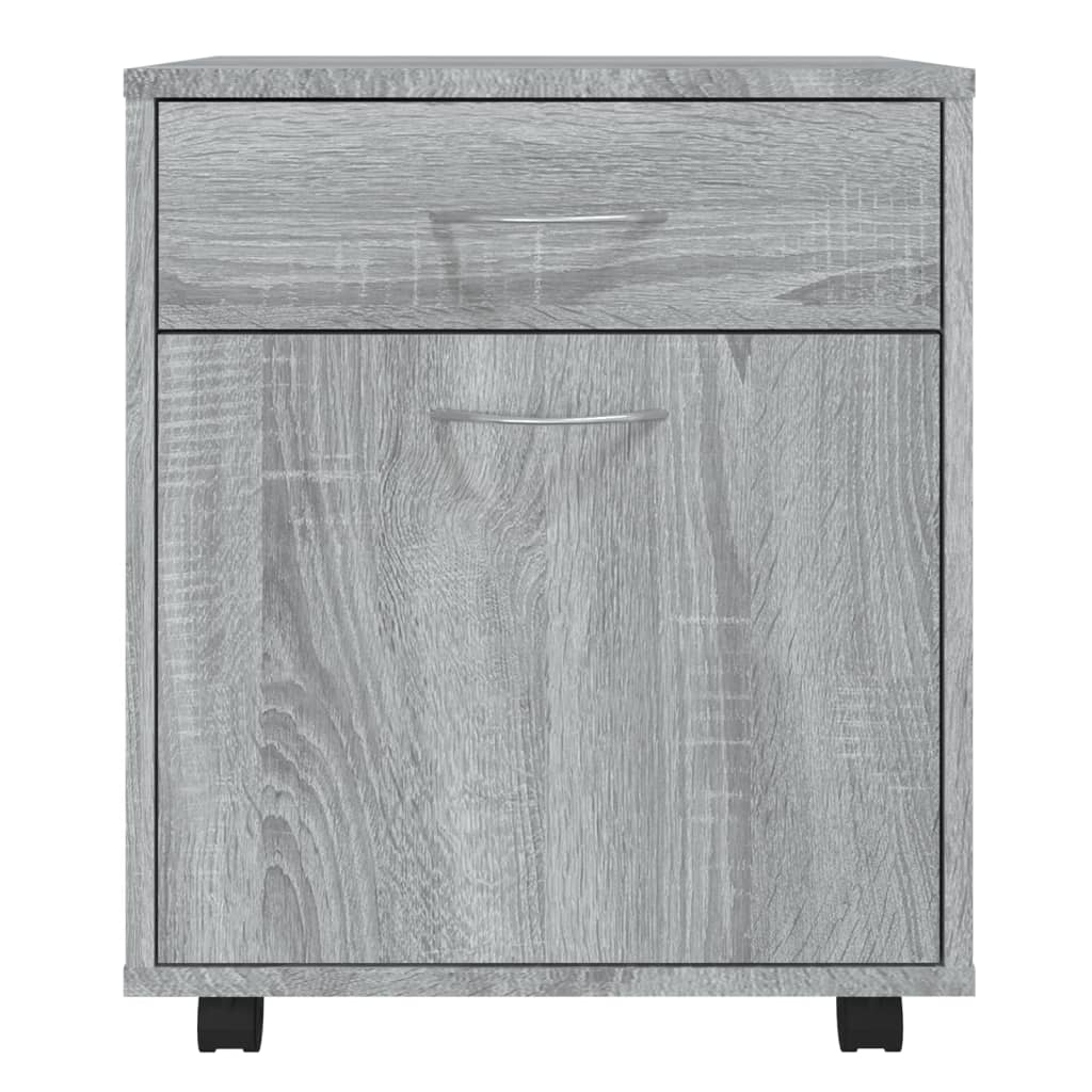 Rolkast 45x38x54 cm bewerkt hout grijs sonoma eiken is nu te koop bij PeponiXL, paradijselijk wonen!