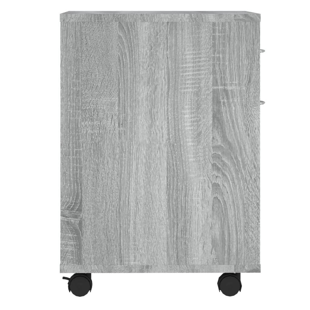 Rolkast 45x38x54 cm bewerkt hout grijs sonoma eiken is nu te koop bij PeponiXL, paradijselijk wonen!