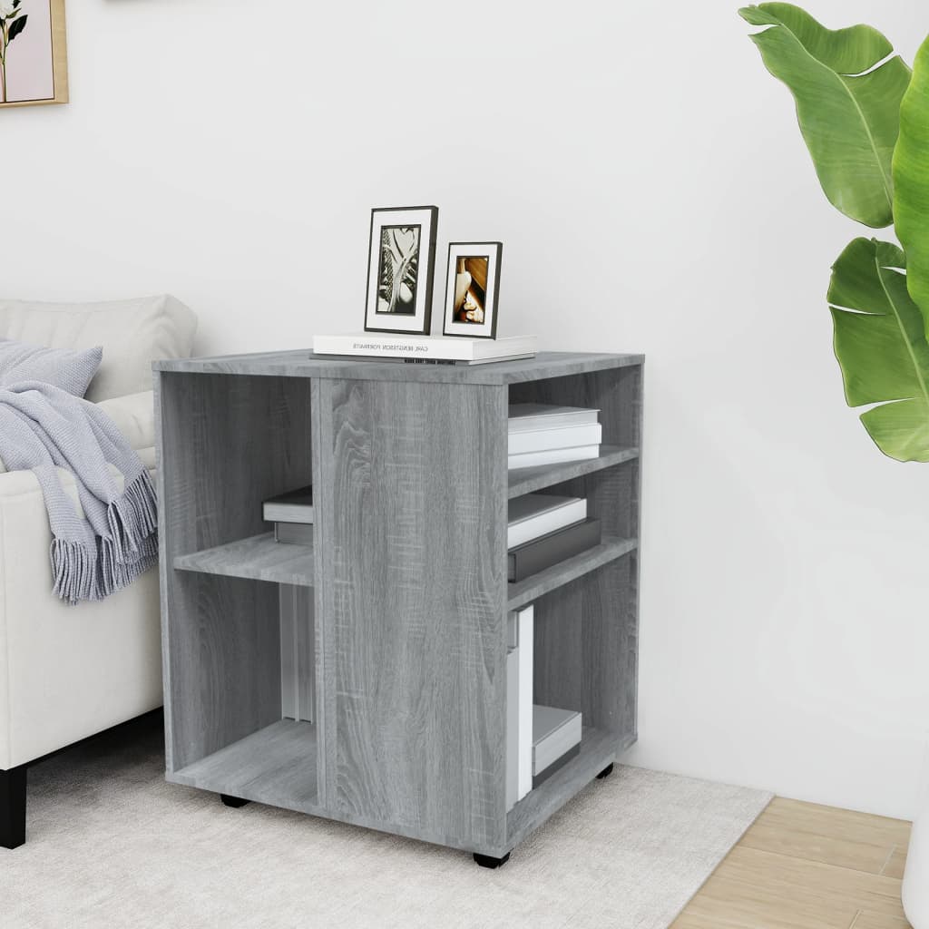 Rolkast 60x53x72 cm bewerkt hout grijs sonoma eiken is nu te koop bij PeponiXL, paradijselijk wonen!