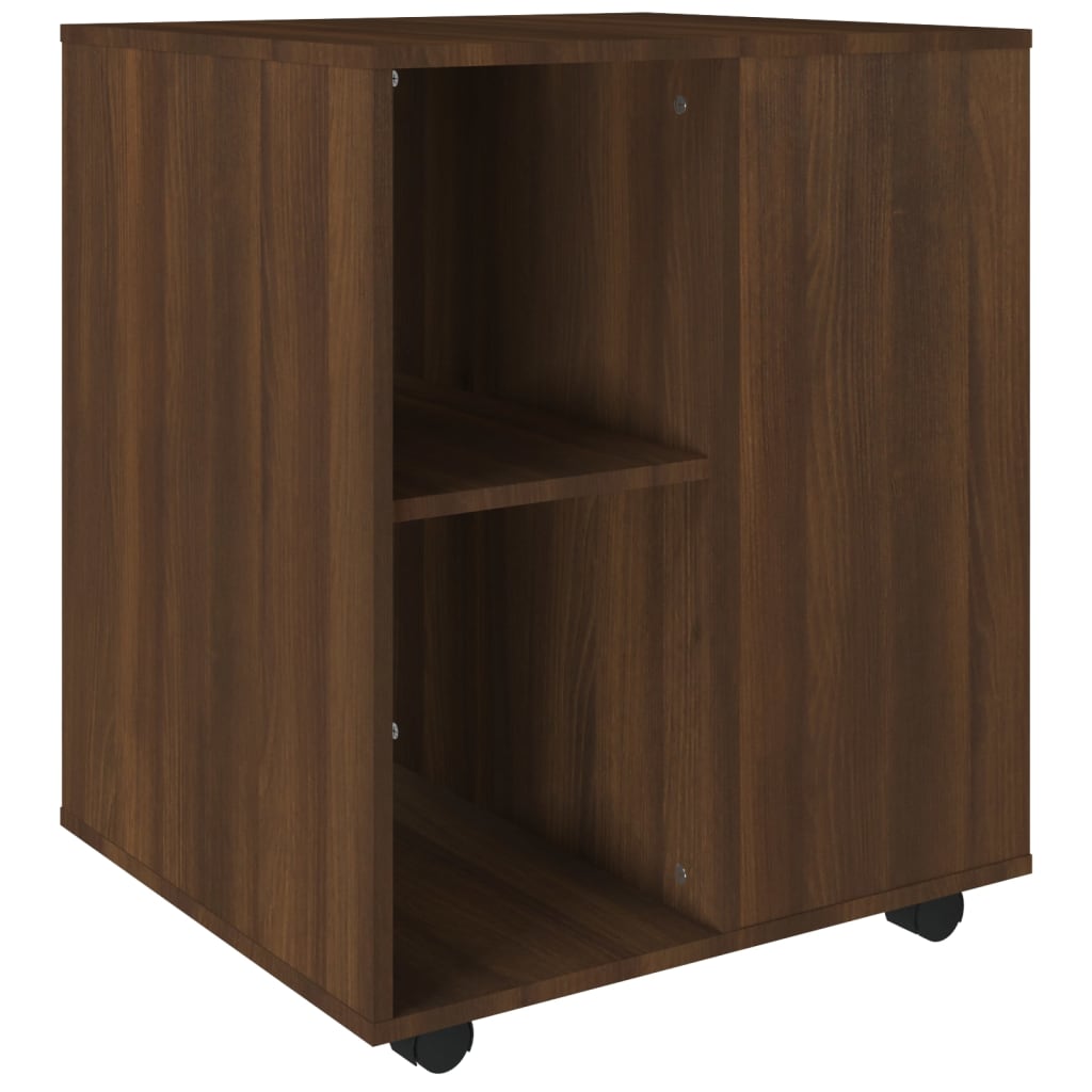 Rolkast 60x53x72 cm bewerkt hout bruin eikenkleur is nu te koop bij PeponiXL, paradijselijk wonen!