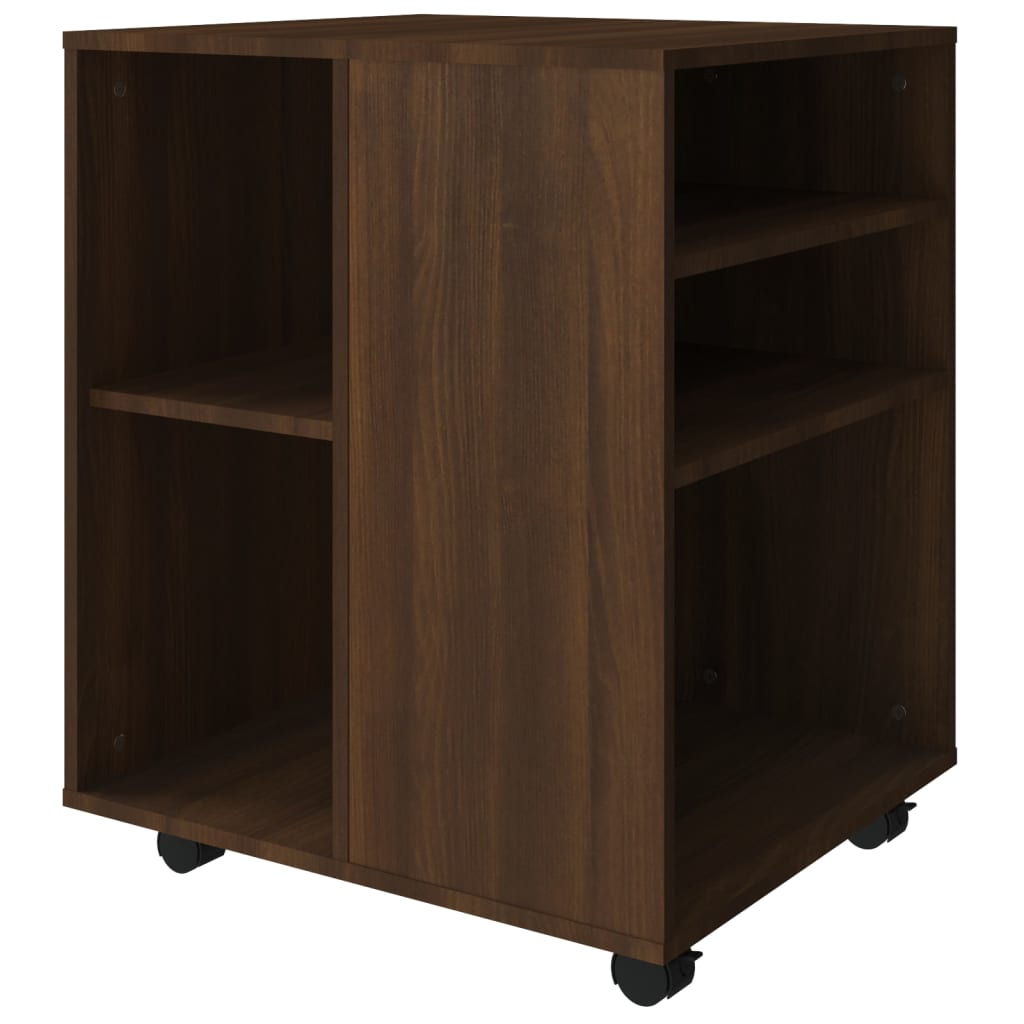 Rolkast 60x53x72 cm bewerkt hout bruin eikenkleur is nu te koop bij PeponiXL, paradijselijk wonen!