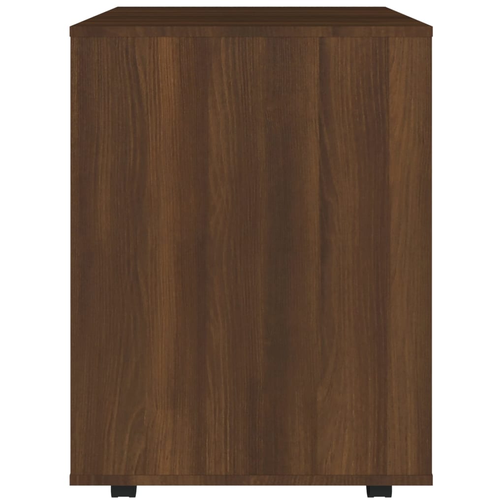 Rolkast 60x53x72 cm bewerkt hout bruin eikenkleur is nu te koop bij PeponiXL, paradijselijk wonen!