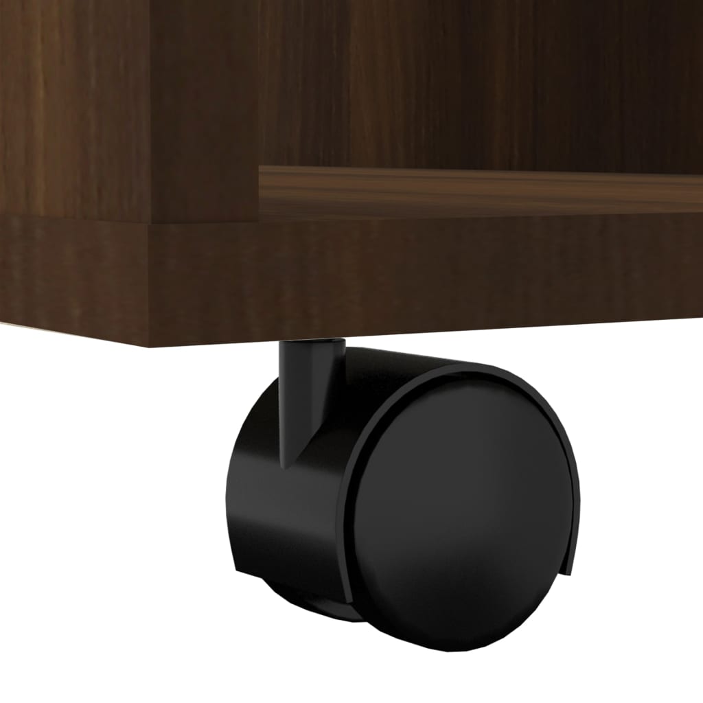 Rolkast 60x53x72 cm bewerkt hout bruin eikenkleur is nu te koop bij PeponiXL, paradijselijk wonen!