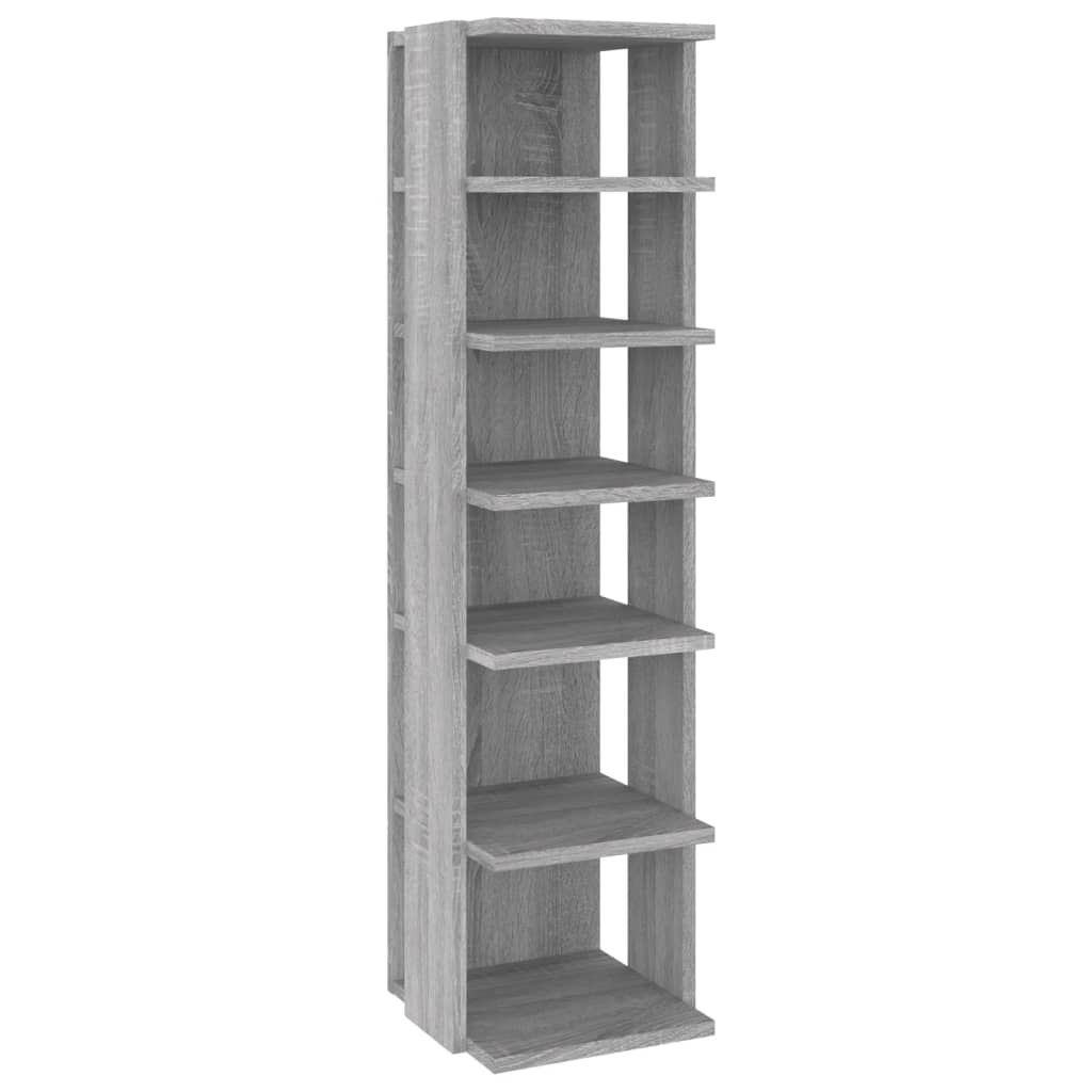 Schoenenrek 27,5x27x102 cm bewerkt hout grijs sonoma is nu te koop bij PeponiXL, paradijselijk wonen!