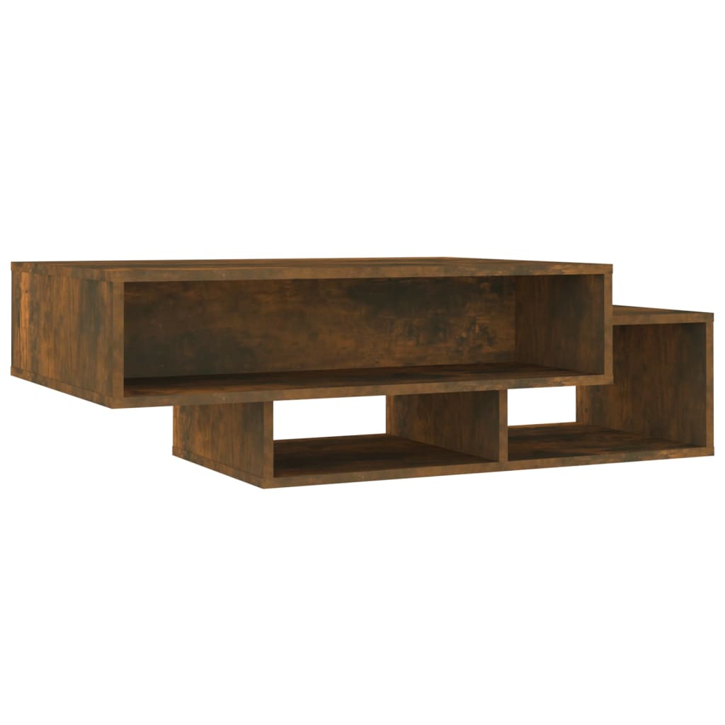Salontafel 105x55x32 cm bewerkt hout gerookt eikenkleurig is nu te koop bij PeponiXL, paradijselijk wonen!