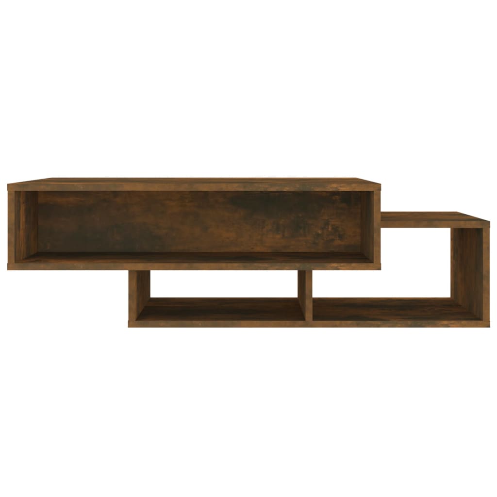 Salontafel 105x55x32 cm bewerkt hout gerookt eikenkleurig is nu te koop bij PeponiXL, paradijselijk wonen!