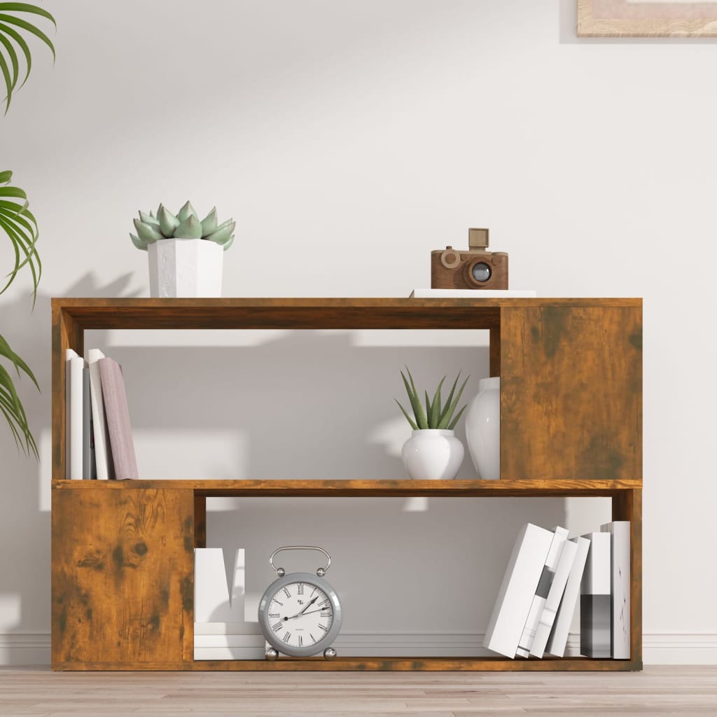 Boekenkast 100x24x63 cm bewerkt hout gerookt eikenkleurig is nu te koop bij PeponiXL, paradijselijk wonen!