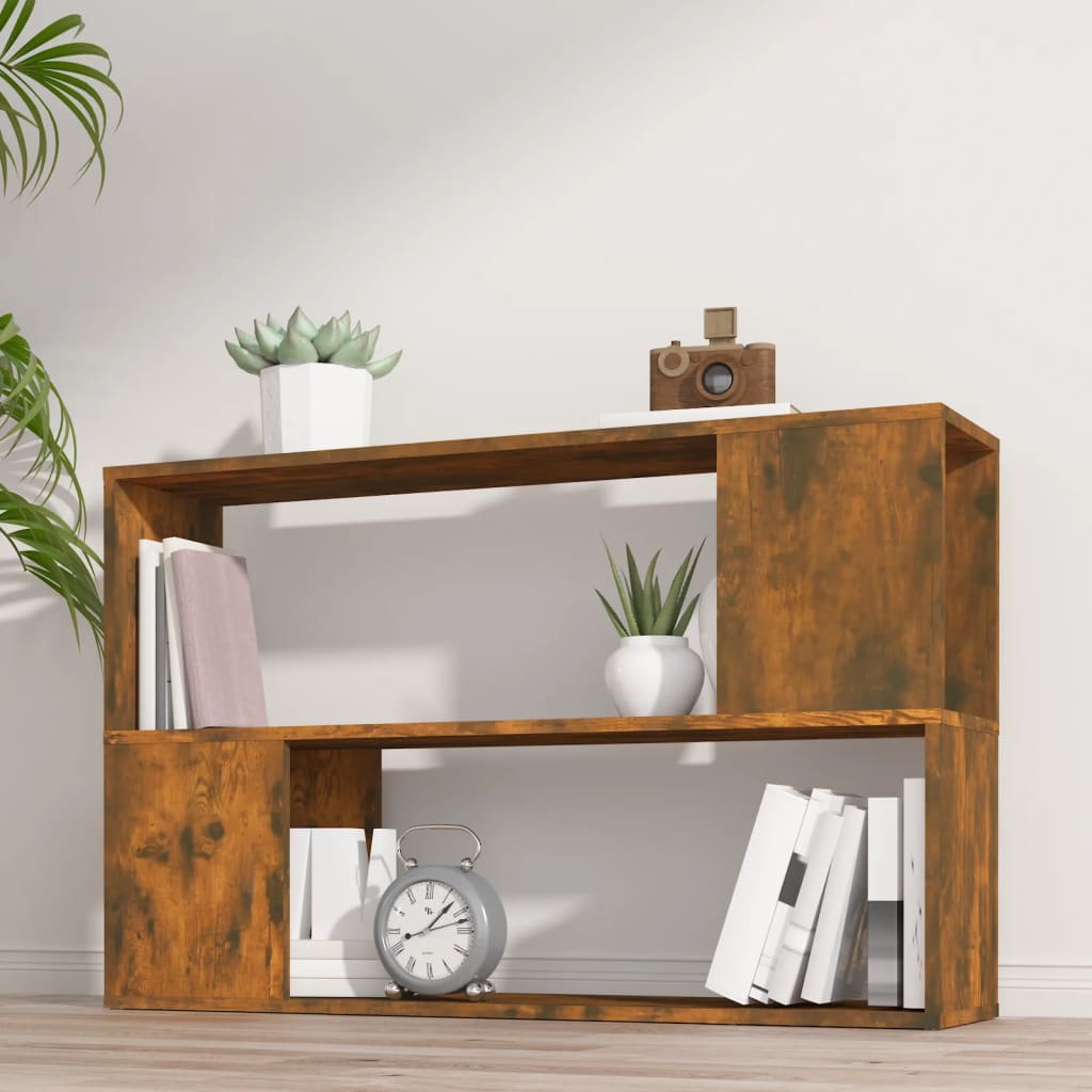 Boekenkast 100x24x63 cm bewerkt hout gerookt eikenkleurig is nu te koop bij PeponiXL, paradijselijk wonen!