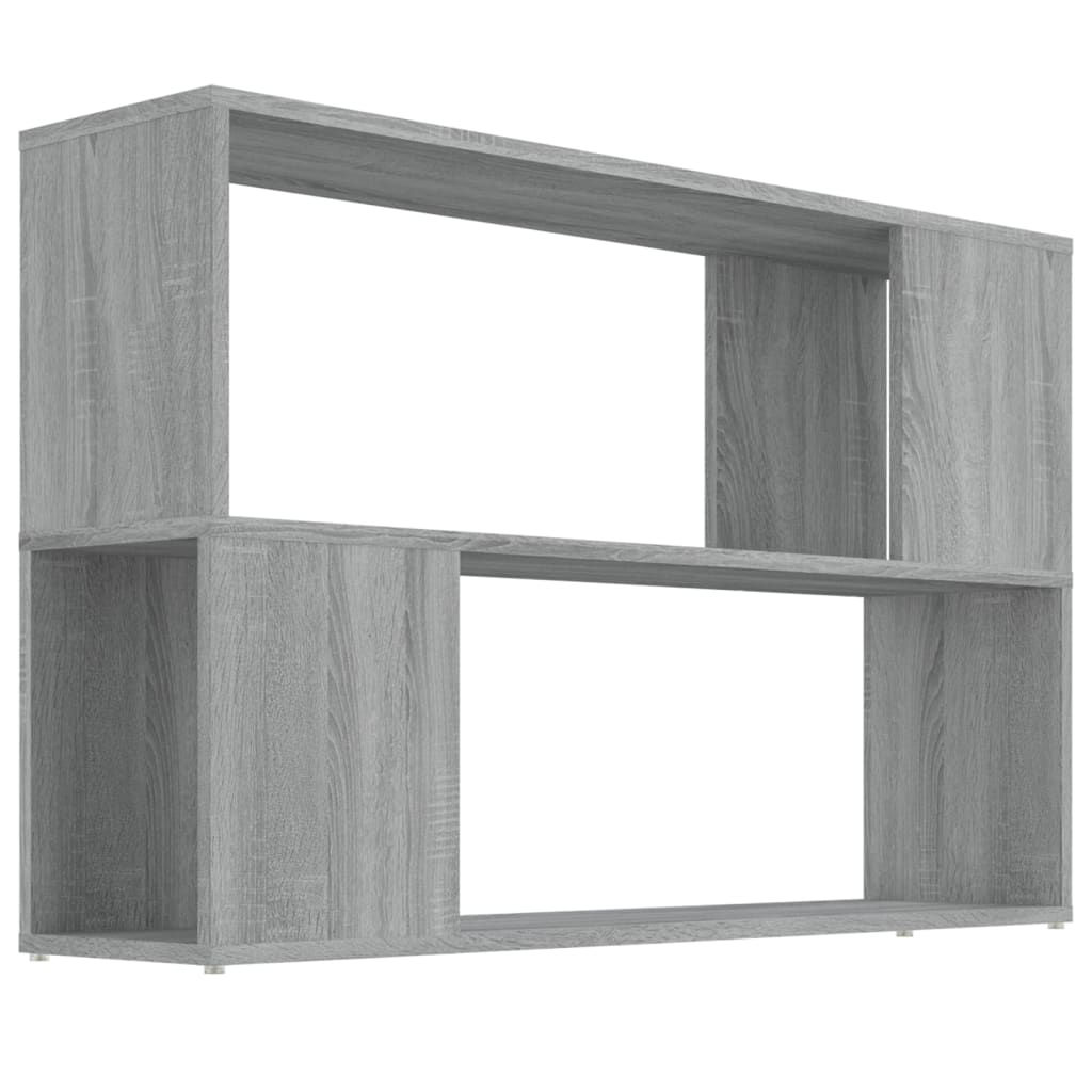 Boekenkast 100x24x63 cm bewerkt hout grijs sonoma eikenkleurig is nu te koop bij PeponiXL, paradijselijk wonen!