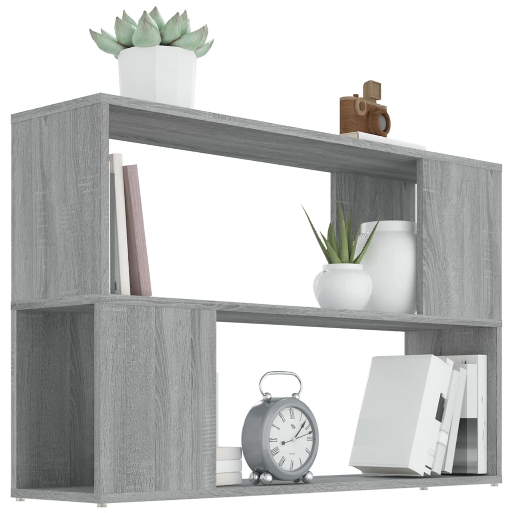Boekenkast 100x24x63 cm bewerkt hout grijs sonoma eikenkleurig is nu te koop bij PeponiXL, paradijselijk wonen!