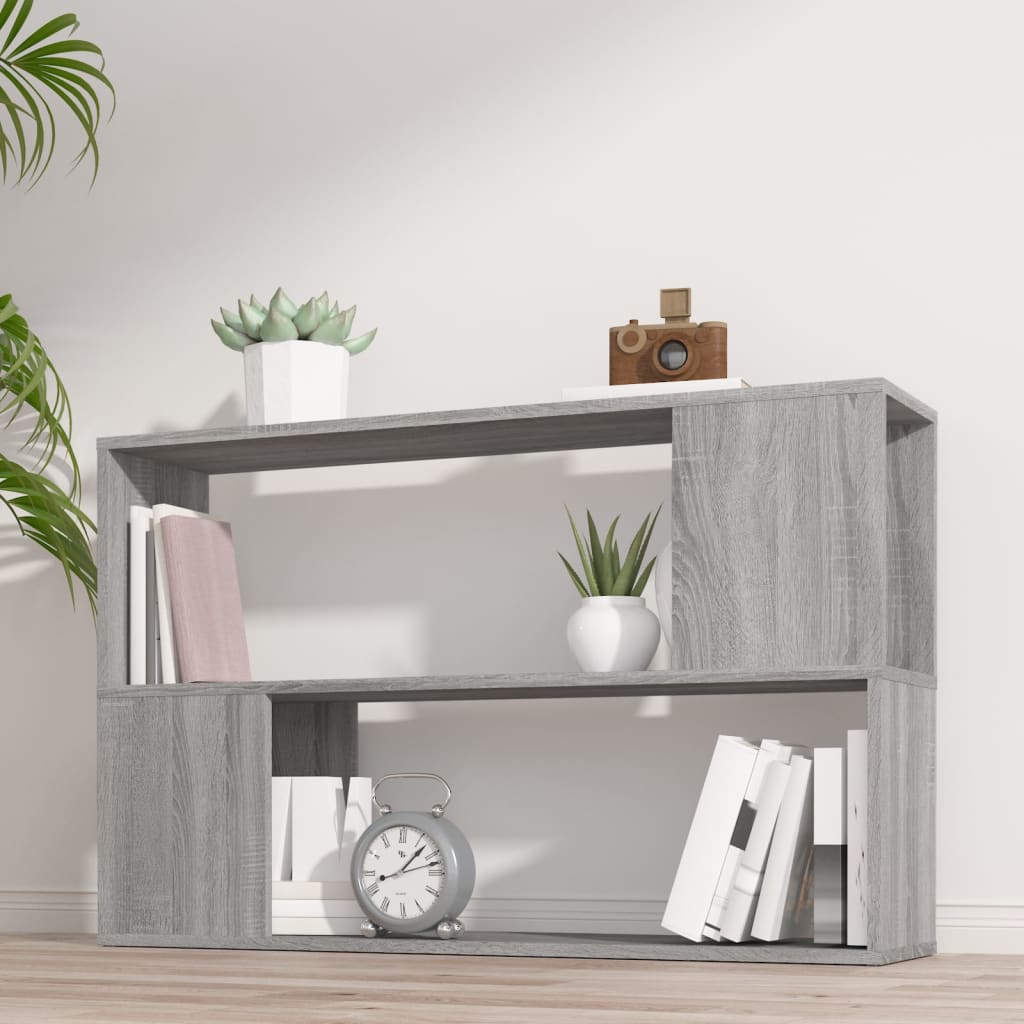 Boekenkast 100x24x63 cm bewerkt hout grijs sonoma eikenkleurig is nu te koop bij PeponiXL, paradijselijk wonen!