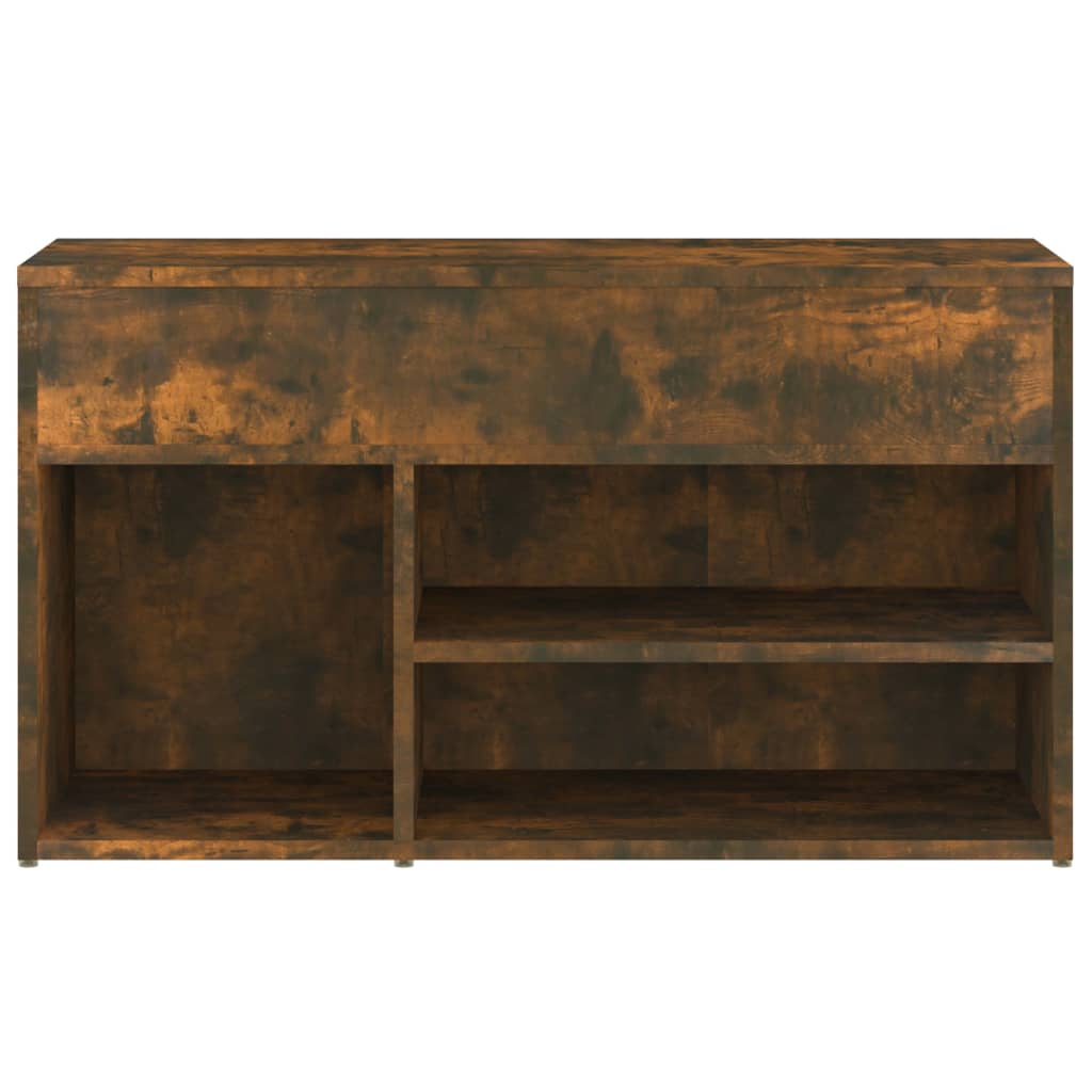 Schoenenbankje 80x30x45 cm bewerkt hout gerookt eikenkleurig is nu te koop bij PeponiXL, paradijselijk wonen!