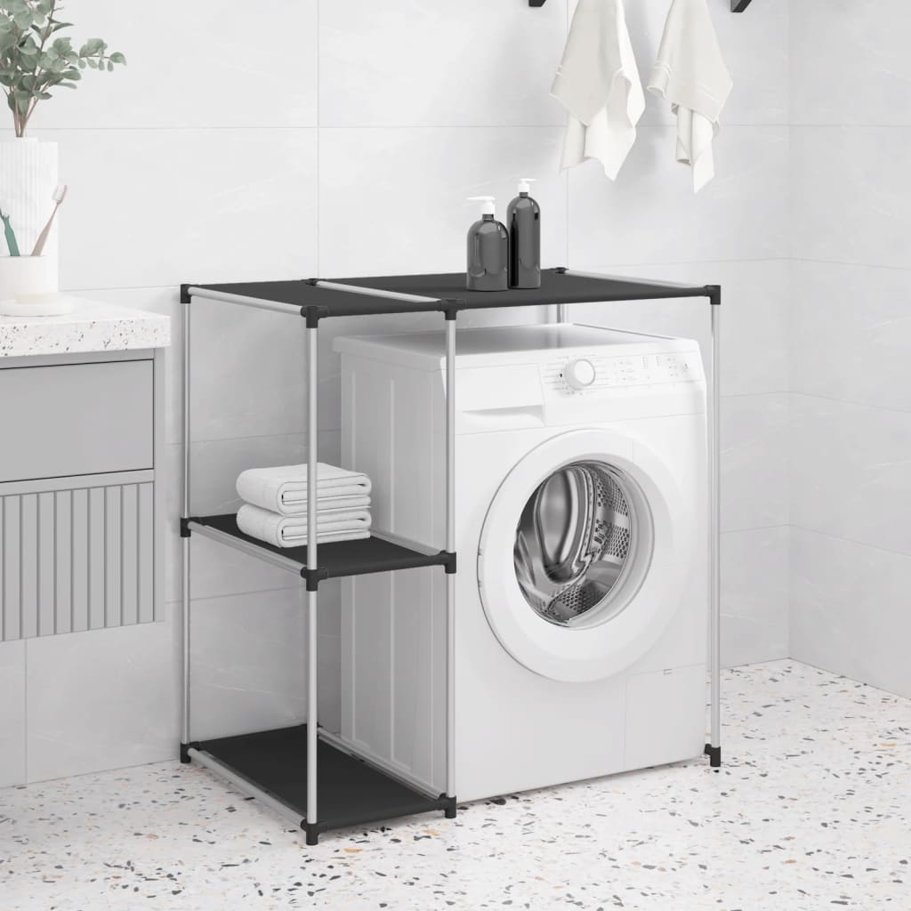 Opbergrek voor boven wasmachine 87x55x90,5 cm ijzer zwart is nu te koop bij PeponiXL, paradijselijk wonen!