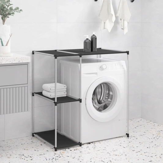 Opbergrek voor boven wasmachine 87x55x90,5 cm ijzer zwart is nu te koop bij PeponiXL, paradijselijk wonen!