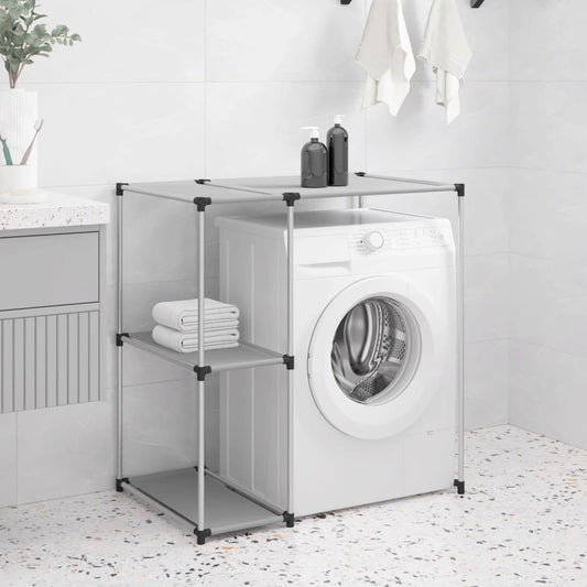 Opbergrek voor boven wasmachine 87x55x90,5 cm ijzer grijs is nu te koop bij PeponiXL, paradijselijk wonen!
