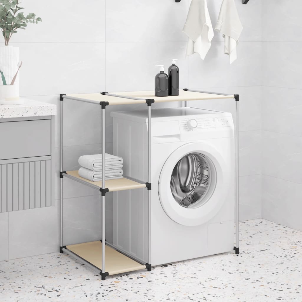 Opbergrek voor boven wasmachine 87x55x90,5cm ijzer crèmekleurig is nu te koop bij PeponiXL, paradijselijk wonen!