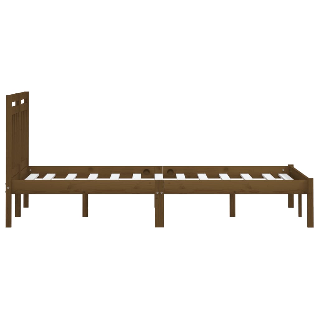 Bedframe massief grenenhout honingbruin 200x200 cm is nu te koop bij PeponiXL, paradijselijk wonen!