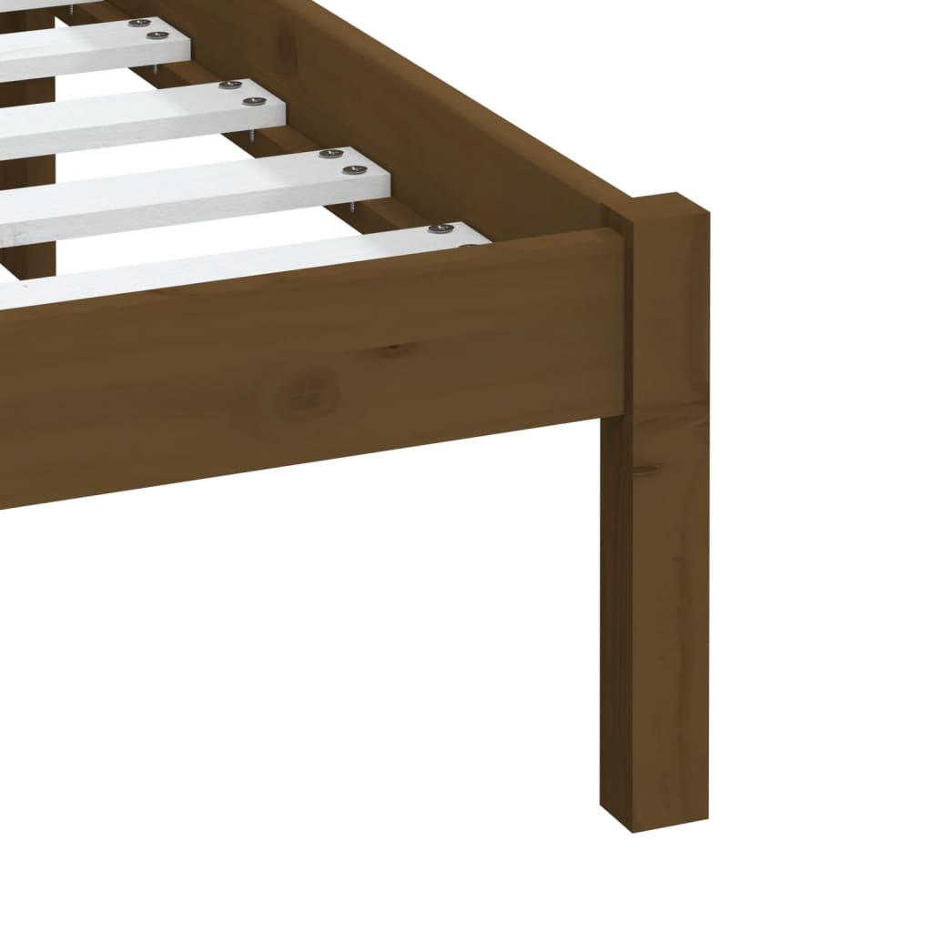 Bedframe massief grenenhout honingbruin 200x200 cm is nu te koop bij PeponiXL, paradijselijk wonen!