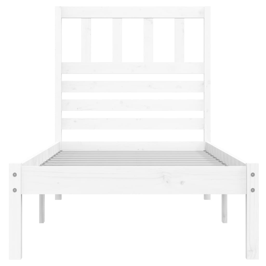 Bedframe zonder matras massief grenenhout wit 75x190 cm is nu te koop bij PeponiXL, paradijselijk wonen!