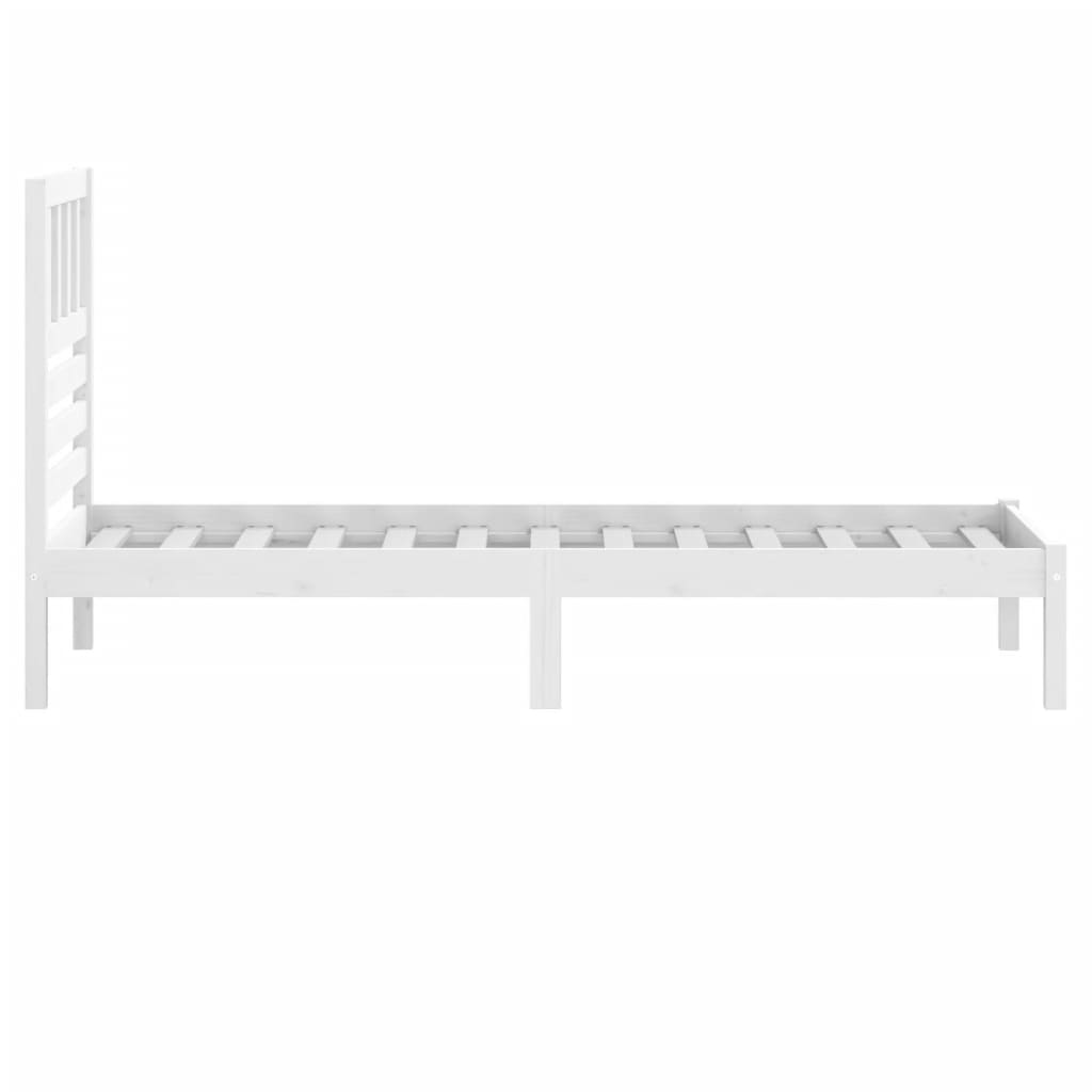 Bedframe zonder matras massief grenenhout wit 75x190 cm is nu te koop bij PeponiXL, paradijselijk wonen!