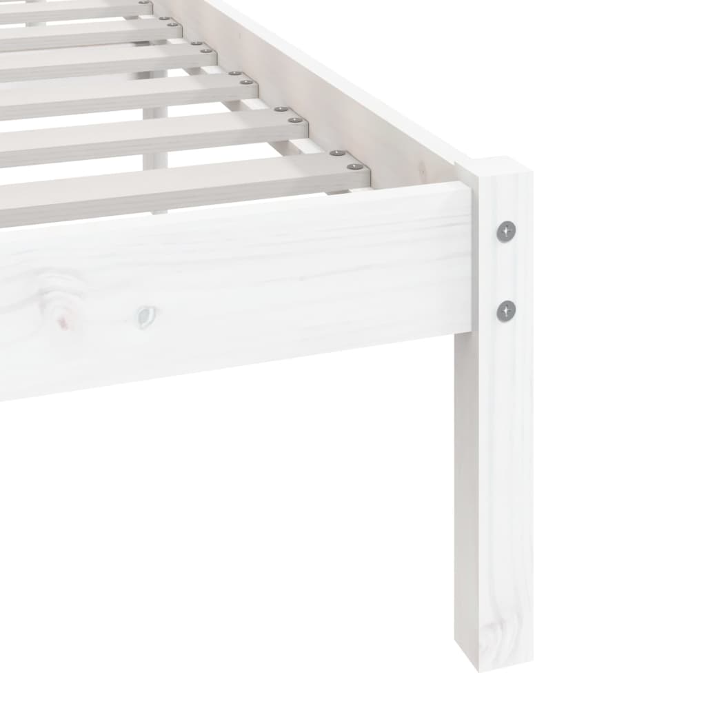 Bedframe zonder matras massief grenenhout wit 75x190 cm is nu te koop bij PeponiXL, paradijselijk wonen!
