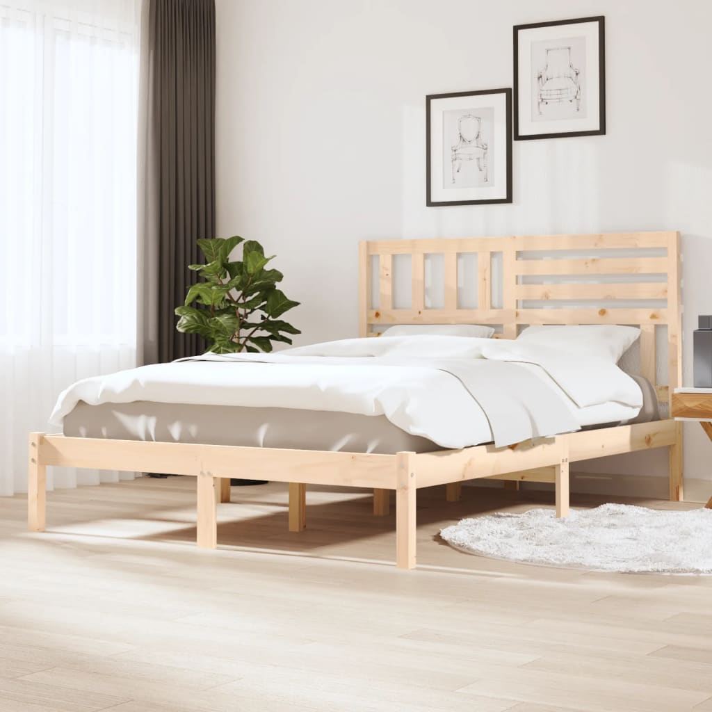 Bedframe massief grenenhout 140x190 cm is nu te koop bij PeponiXL, paradijselijk wonen!