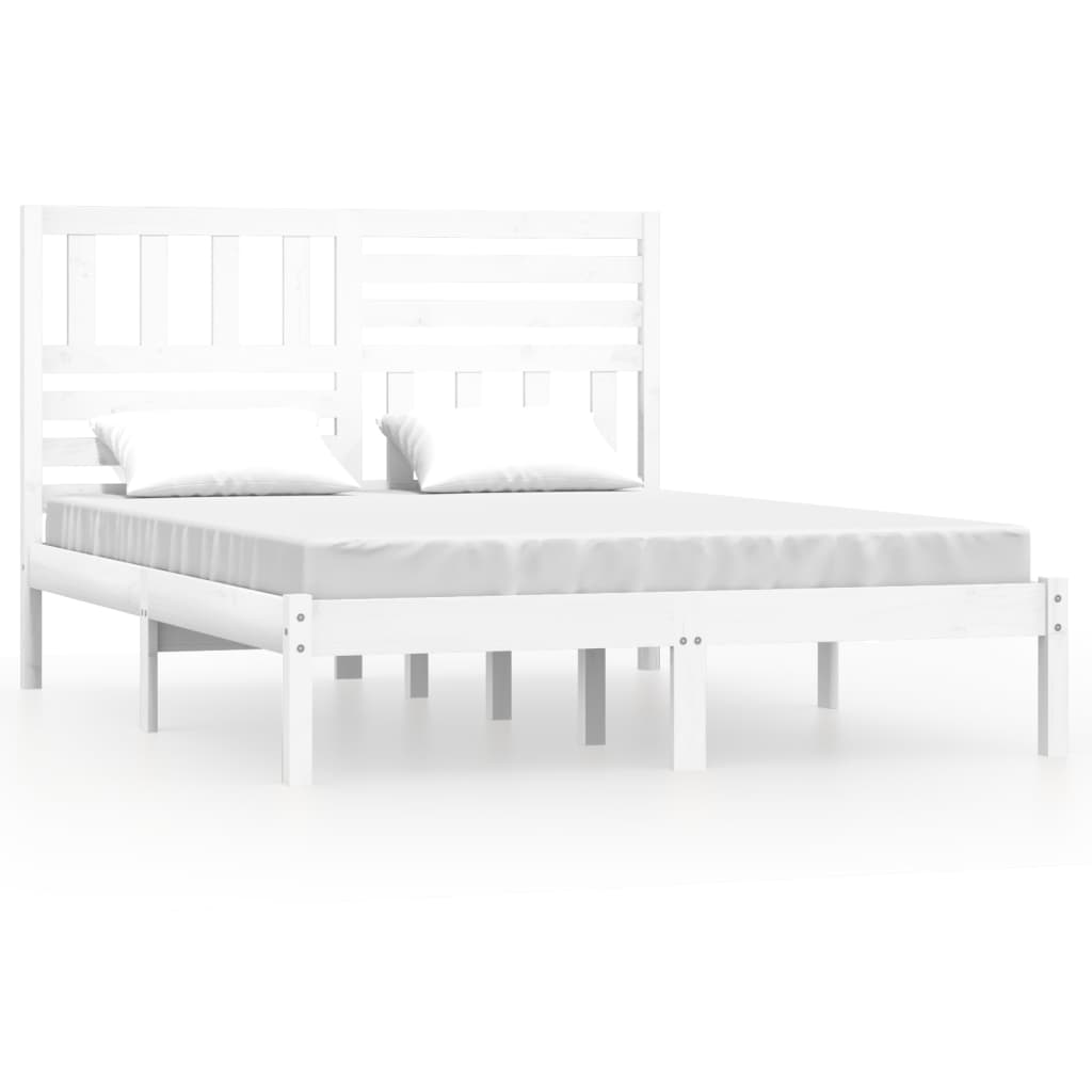 Bedframe massief grenenhout wit 140x190 cm is nu te koop bij PeponiXL, paradijselijk wonen!