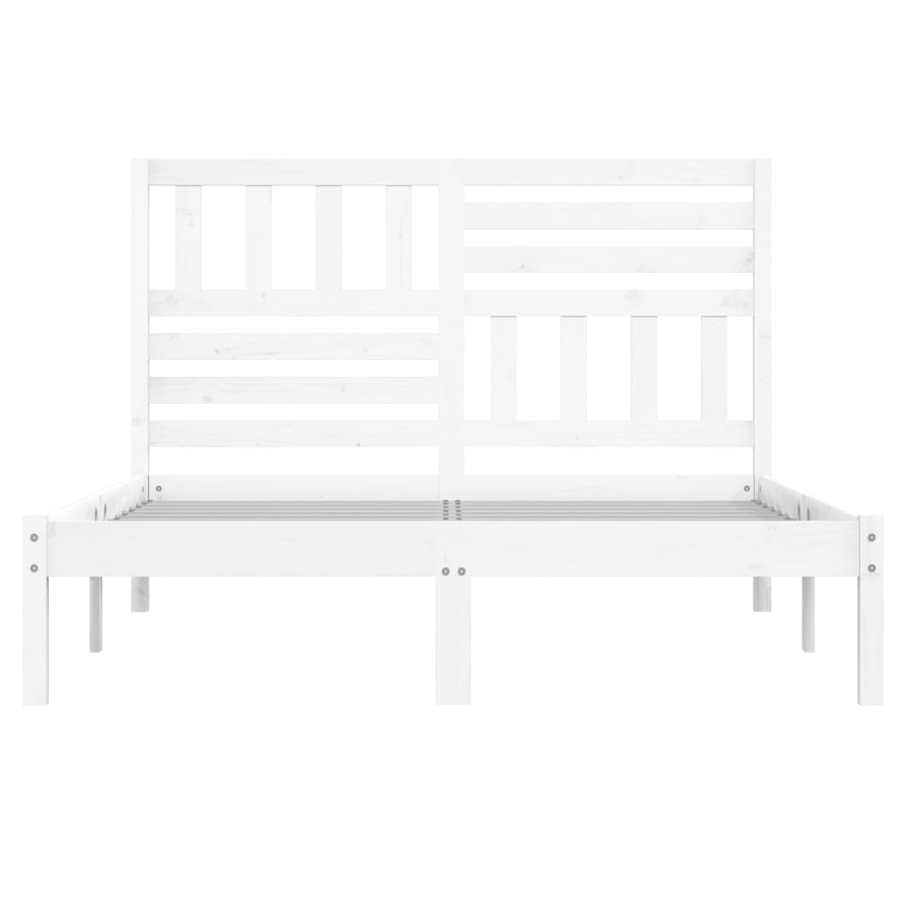Bedframe massief grenenhout wit 140x190 cm is nu te koop bij PeponiXL, paradijselijk wonen!