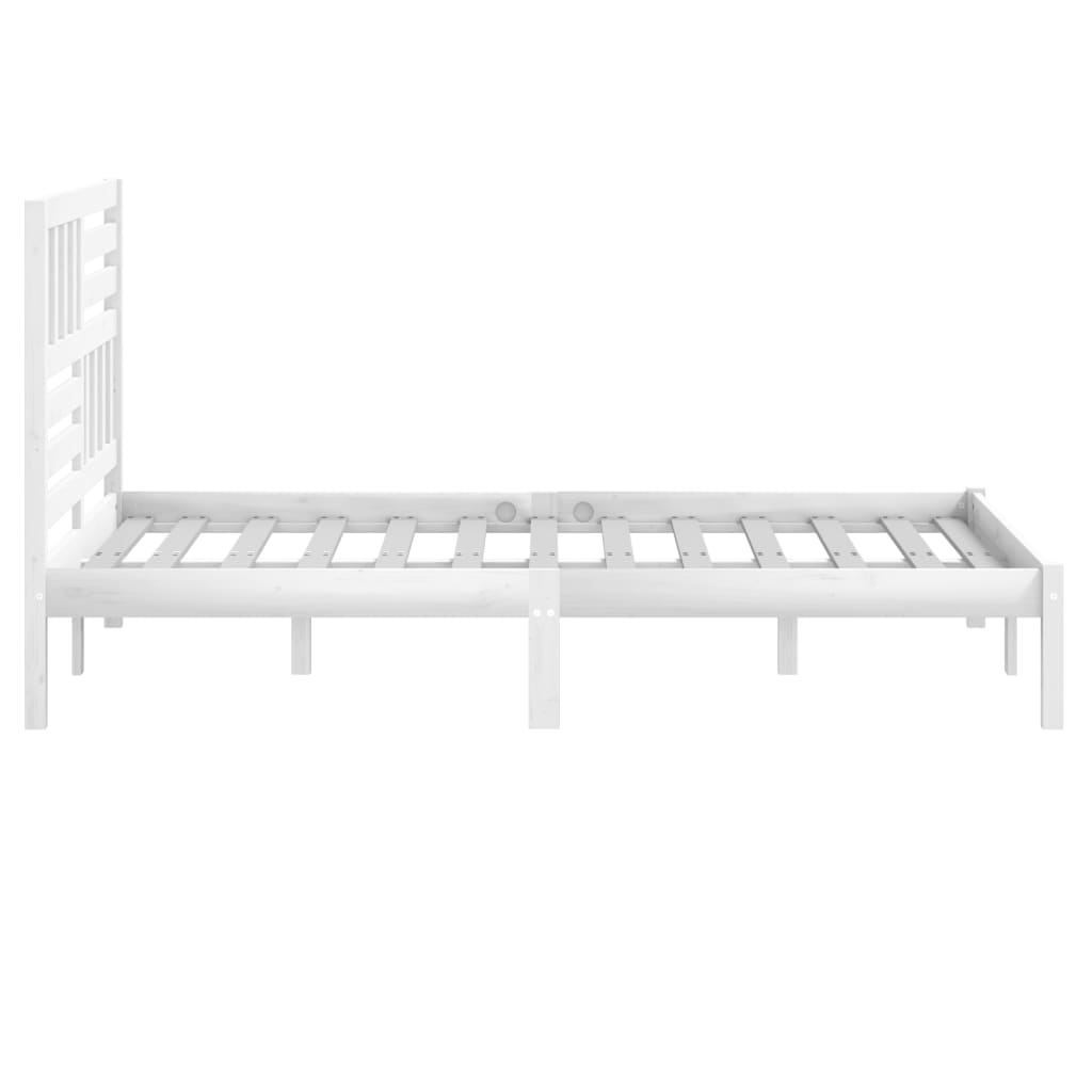 Bedframe massief grenenhout wit 140x190 cm is nu te koop bij PeponiXL, paradijselijk wonen!
