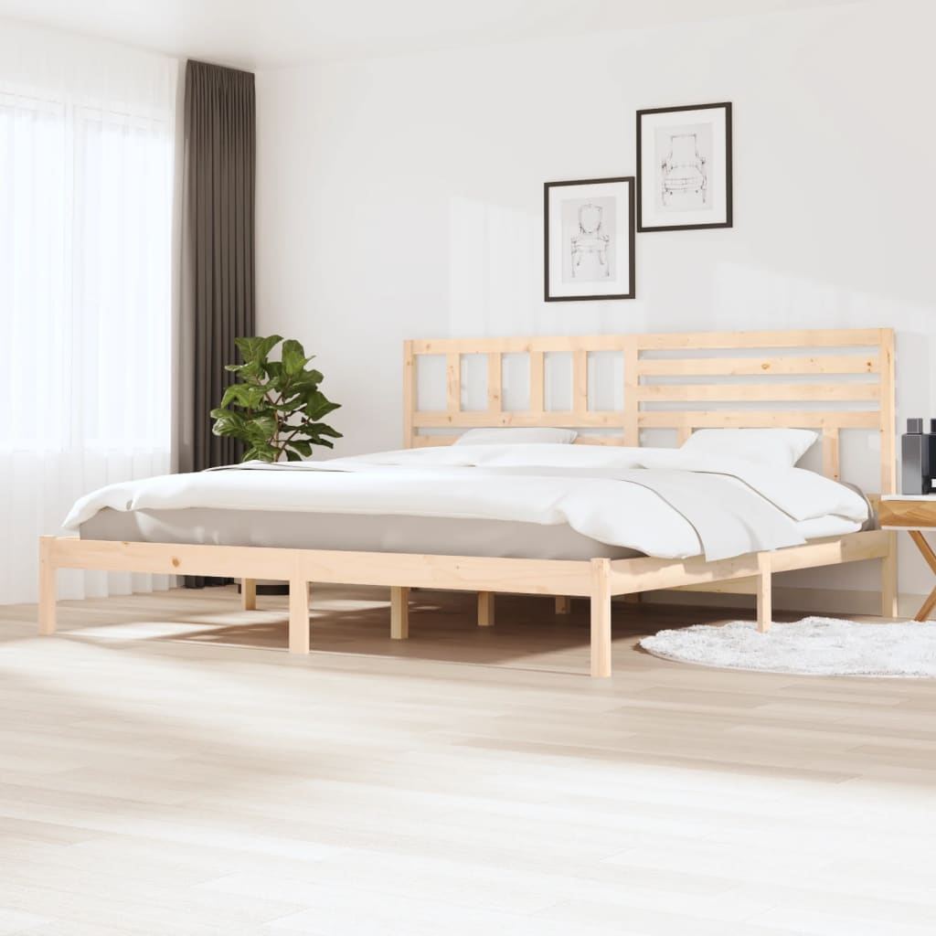 Bedframe massief grenenhout 200x200 cm is nu te koop bij PeponiXL, paradijselijk wonen!