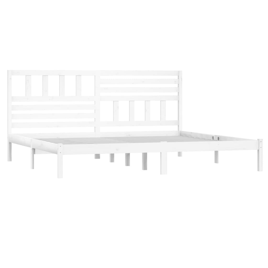 Bedframe massief grenenhout wit 200x200 cm is nu te koop bij PeponiXL, paradijselijk wonen!