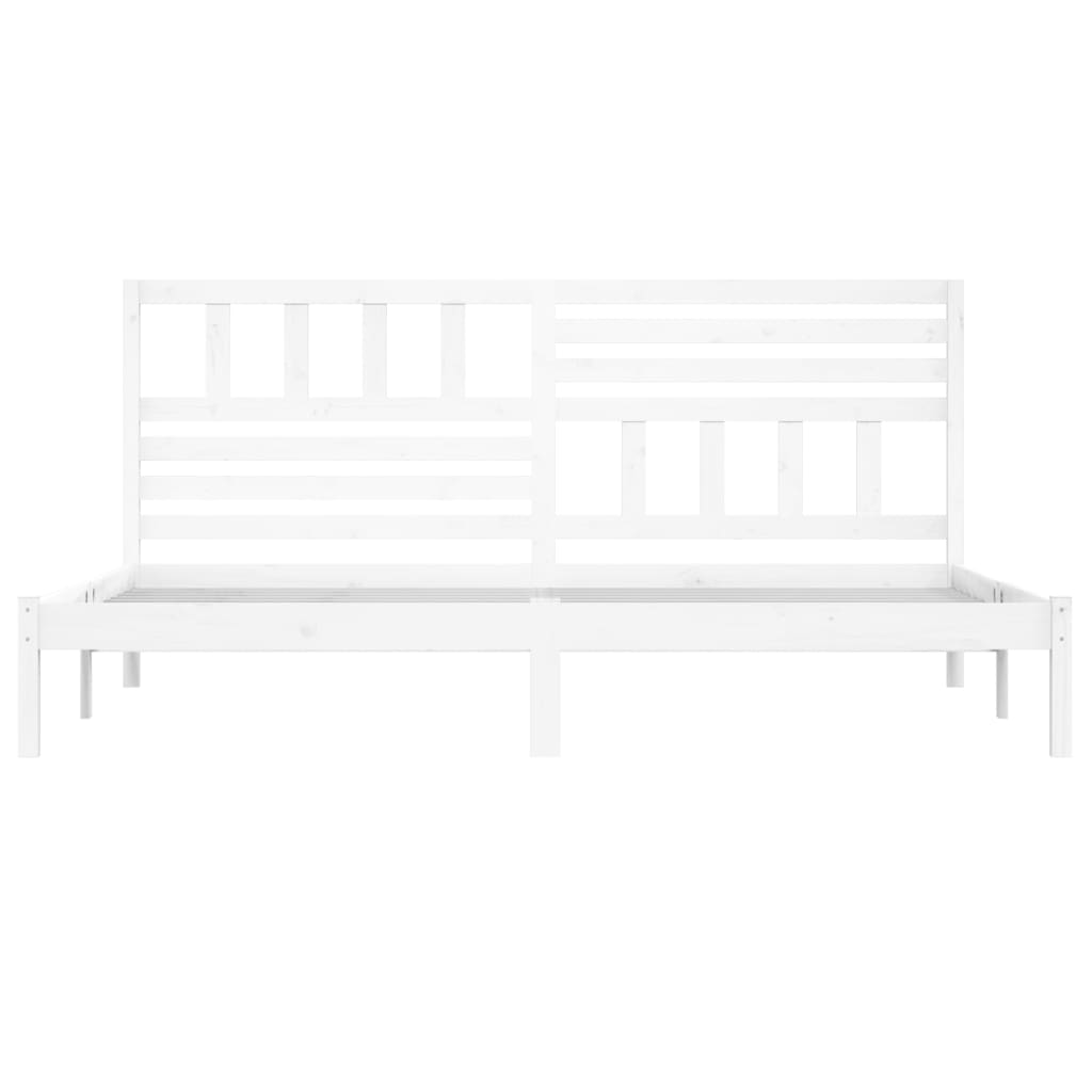 Bedframe massief grenenhout wit 200x200 cm is nu te koop bij PeponiXL, paradijselijk wonen!
