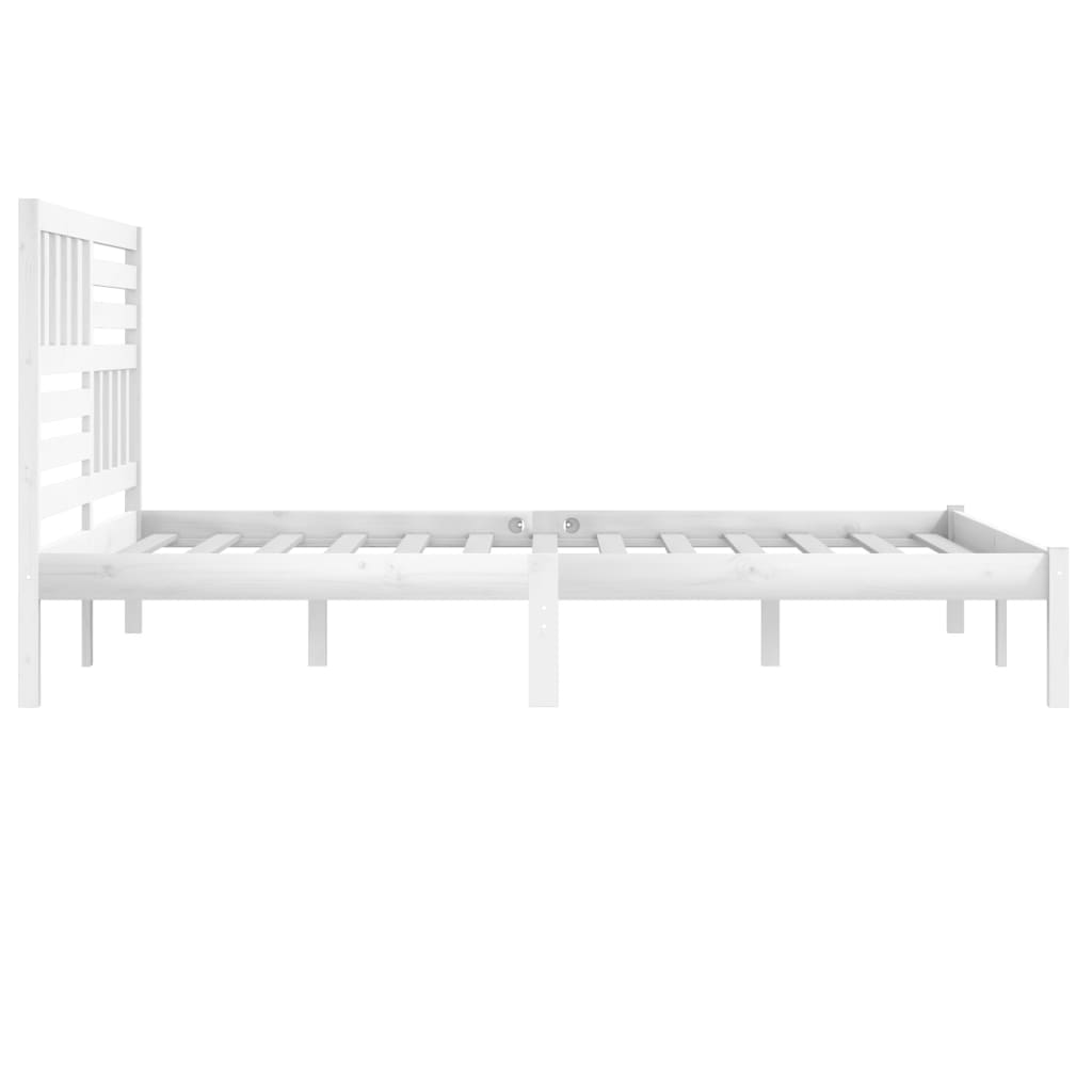 Bedframe massief grenenhout wit 200x200 cm is nu te koop bij PeponiXL, paradijselijk wonen!